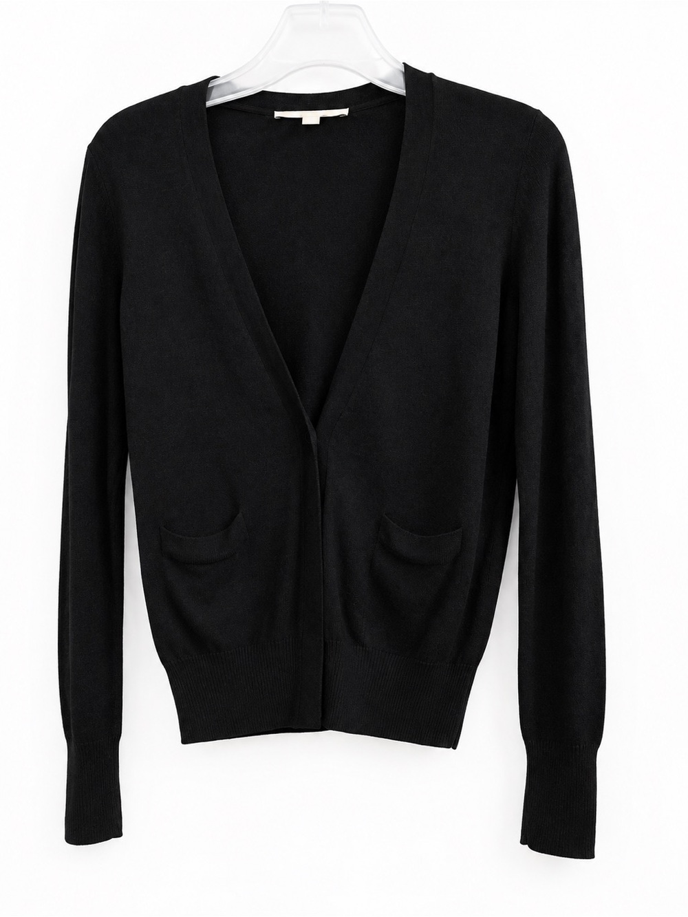 Ann Taylor Black V-Neck Cardigan with Pockets